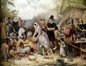 "The First Thanksgiving, 1621," by J.L.G. Ferris. Library of Congress